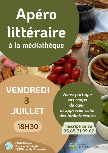 Apéro littéraire  Luc-la-Primaube