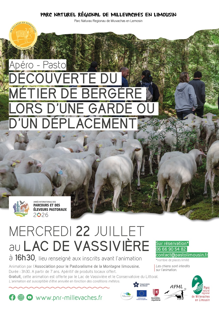 Apéro-pasto à Vassivière Découverte du métier de bergère Royère-de-Vassivière