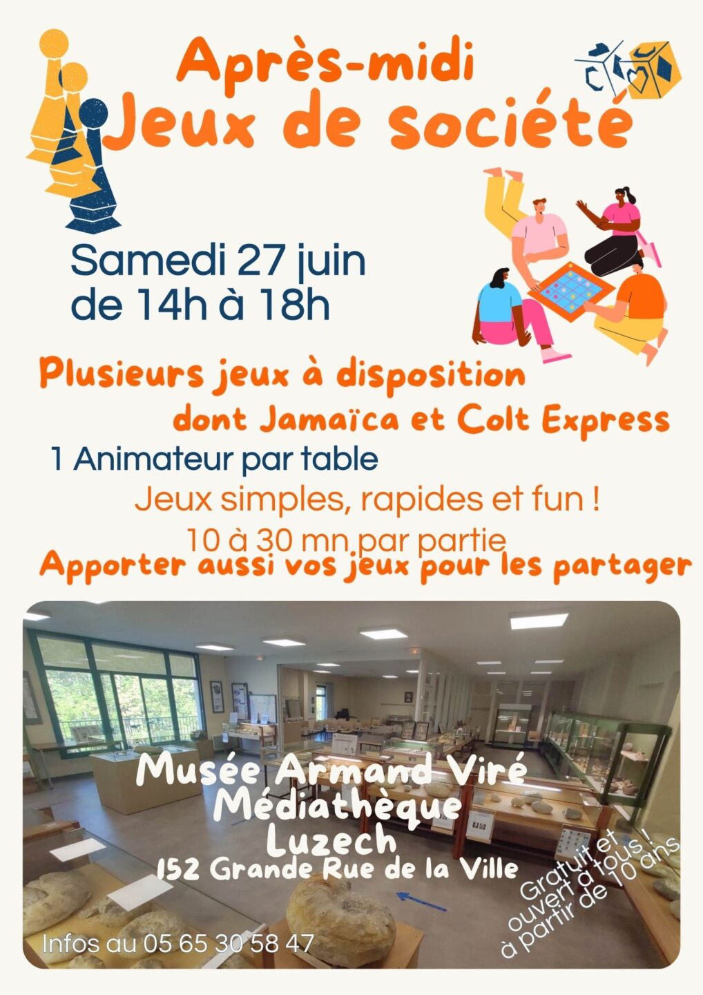 Après-midi jeux de société au musée Armand Viré Luzech