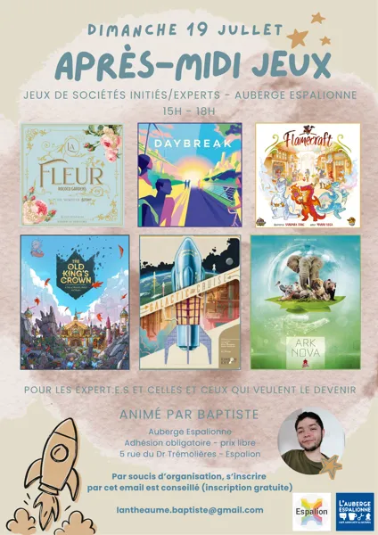 Après-midi jeux de société Initiés/Experts L&rsquo; Auberge Espalionne L&rsquo;Auberge Espalionne Espalion