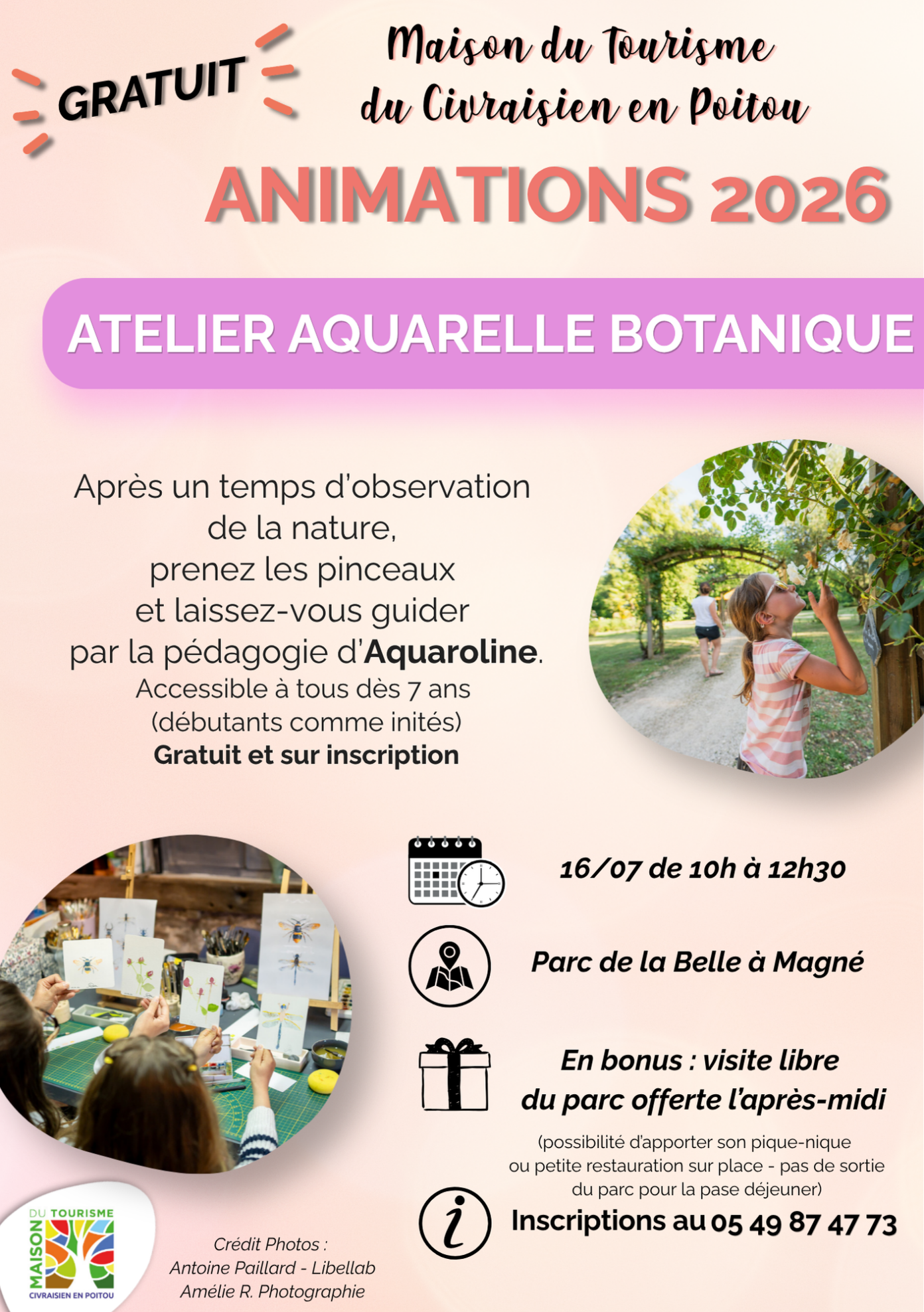 Atelier aquarelle botanique  Magné