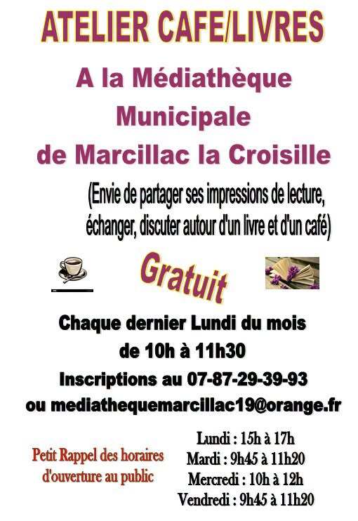 Atelier Café/Livres  Marcillac-la-Croisille