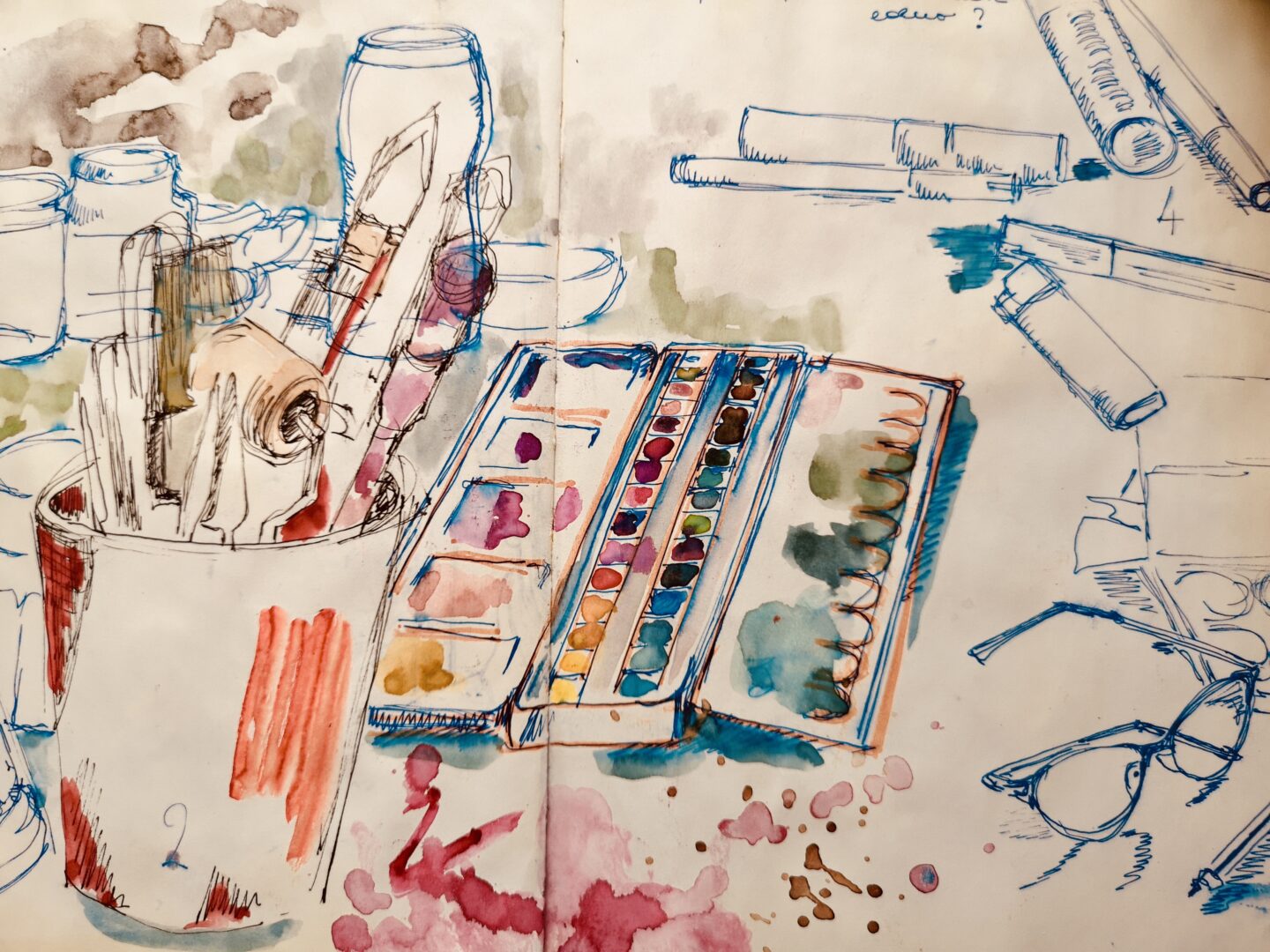 Atelier carnet de voyage imaginaire à Niort Atelier de l’artiste Niort