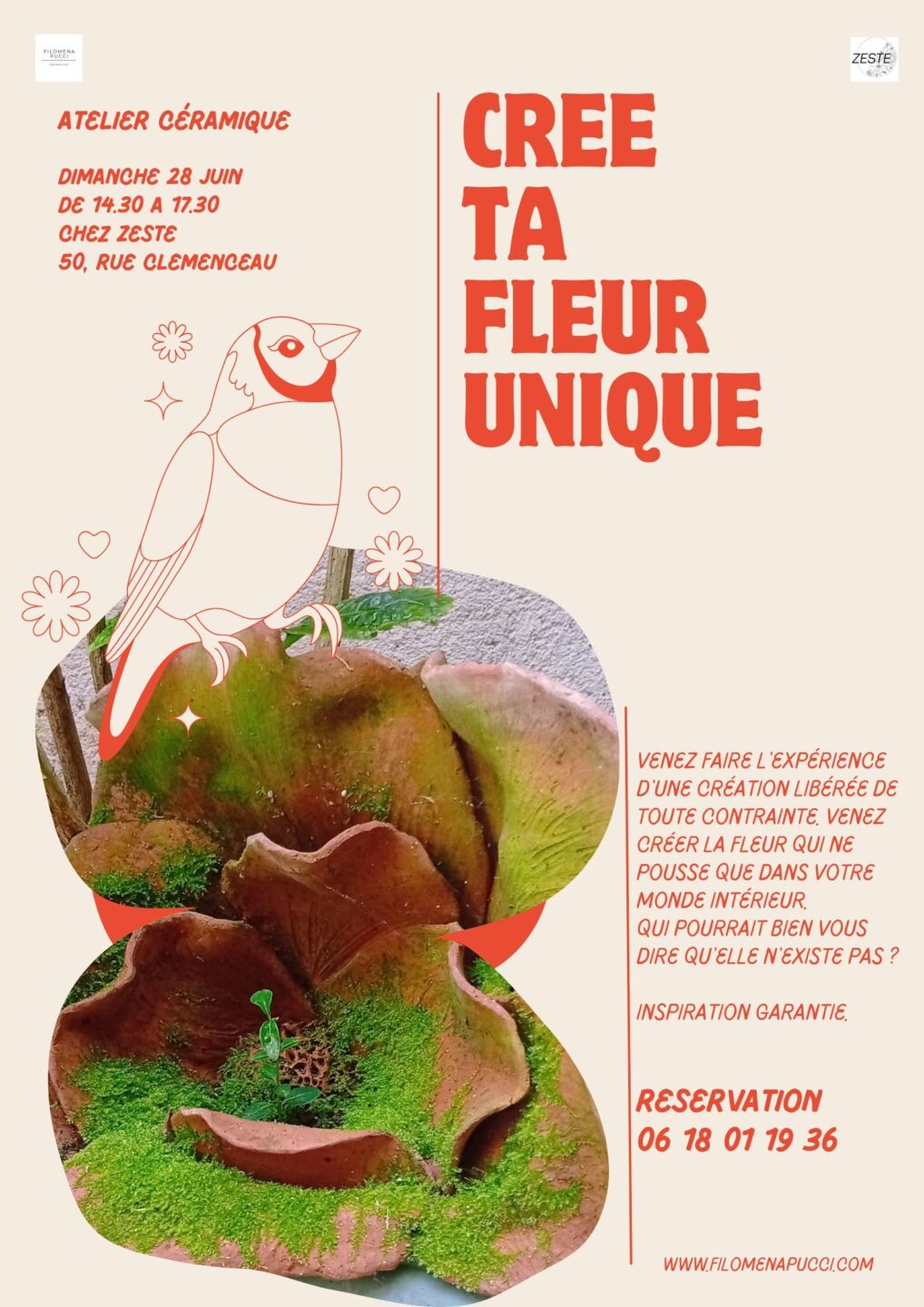 Atelier céramique Crée ta fleur unique Cahors