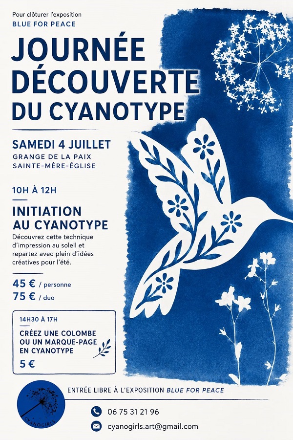Atelier découverte du cyanotype  Sainte-Mère-Église