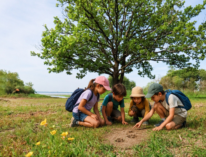 Atelier enfant « Sur les traces des animaux » Site de Pierre Aiguë