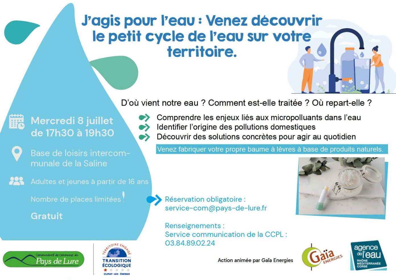Atelier &lsquo;J&rsquo;agis pour l&rsquo;eau !  Lure