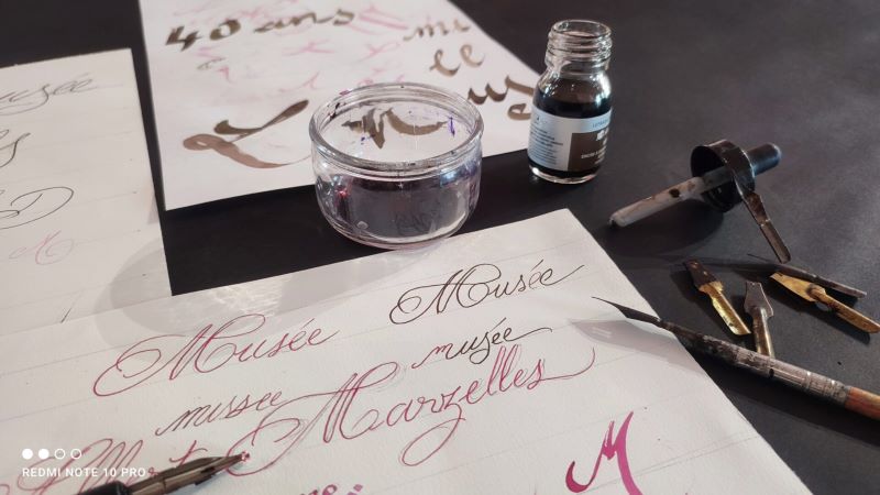 Atelier Jeunes au Musée Marzelles Calligraphie & Calligramme Musée Marzelles Marmande