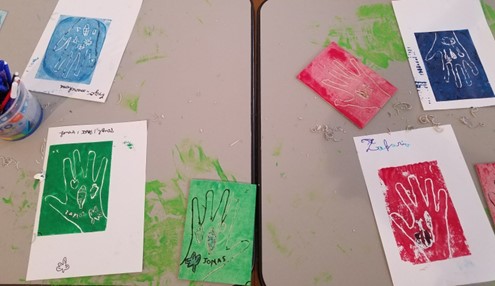 Atelier linogravure Petite Rue du Jeu de Paume Loudun