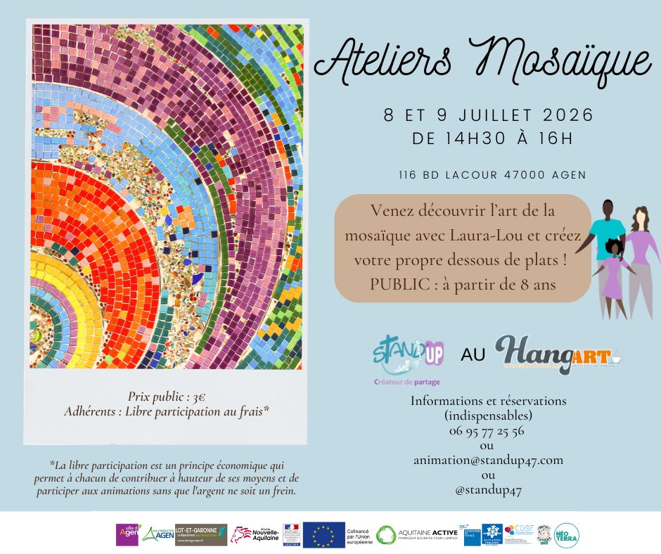 Atelier mosaïque Hang&rsquo;Art Agen