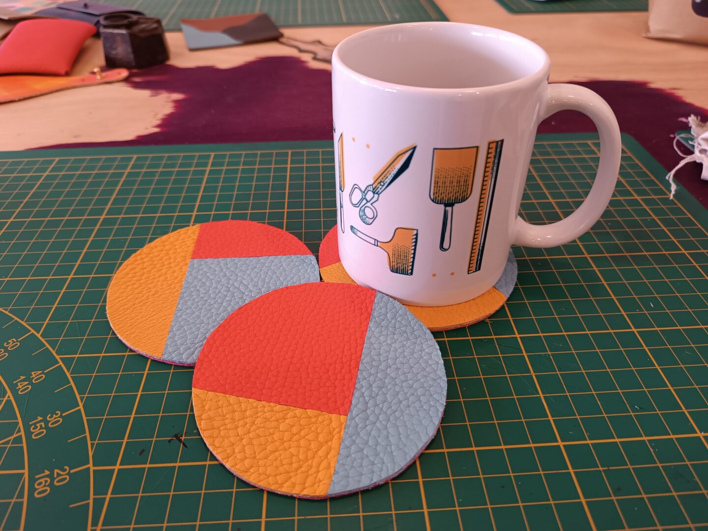 Atelier Mosaïque de cuir Cité du Cuir Saint-Junien