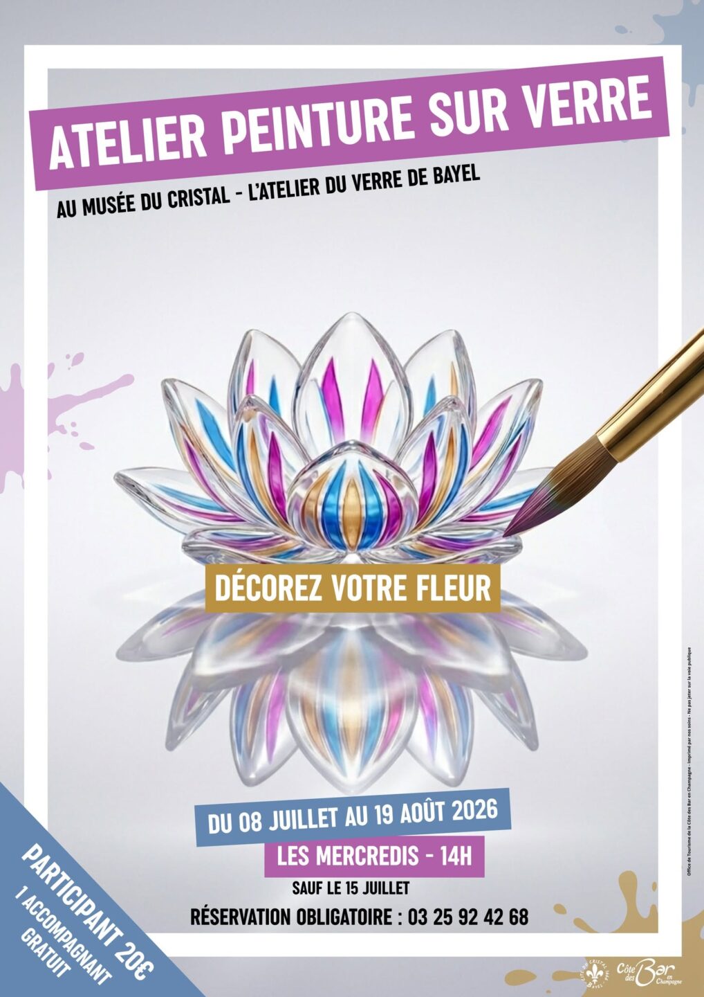 Atelier peinture sur verre Fleur d’été Bayel
