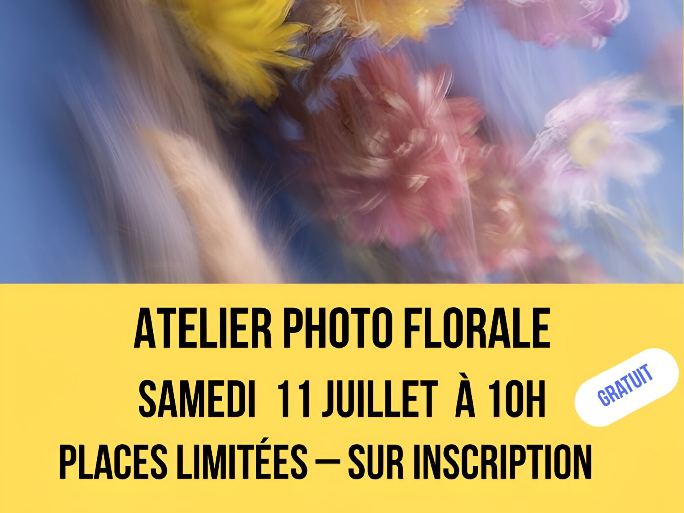 Atelier photo florale Association Passerelle Monségur
