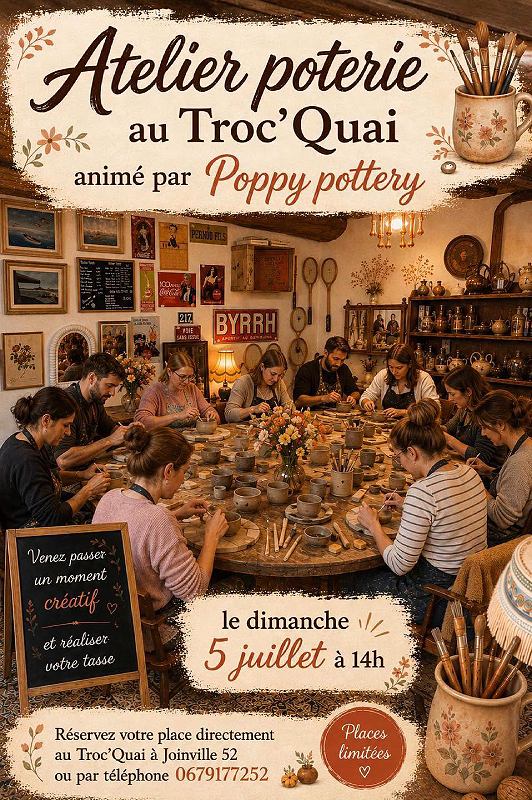 Atelier poterie au Troc Quai Joinville