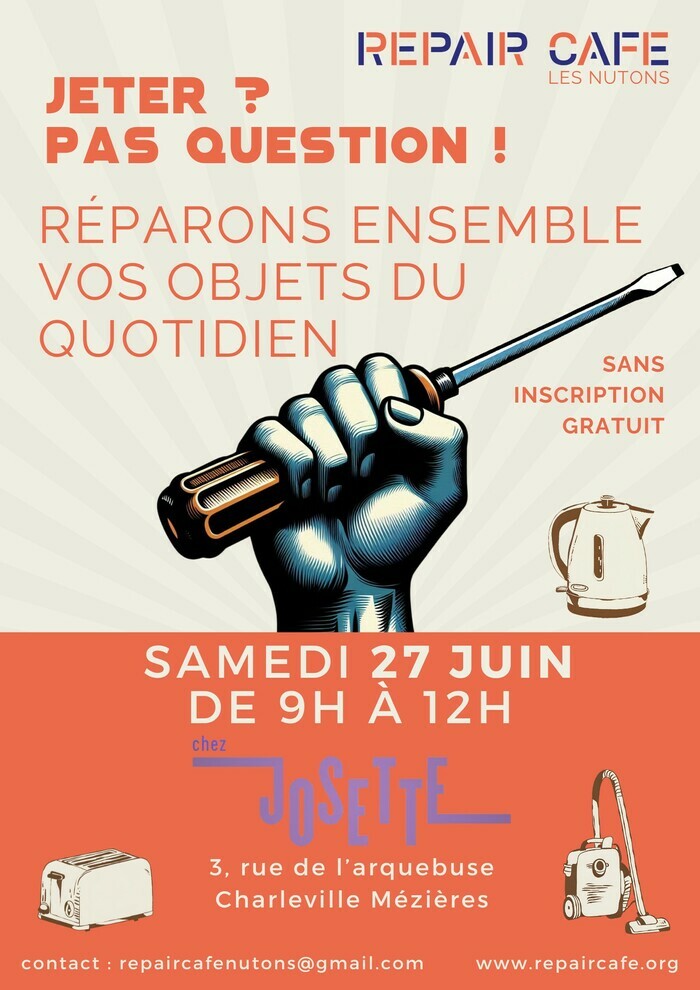 Atelier réparons ensemble, Chez Josette, Charleville-Mézières