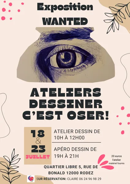 Ateliers dessiner c'est oser ! 5 Rue de Bonald Rodez 2026-07-18