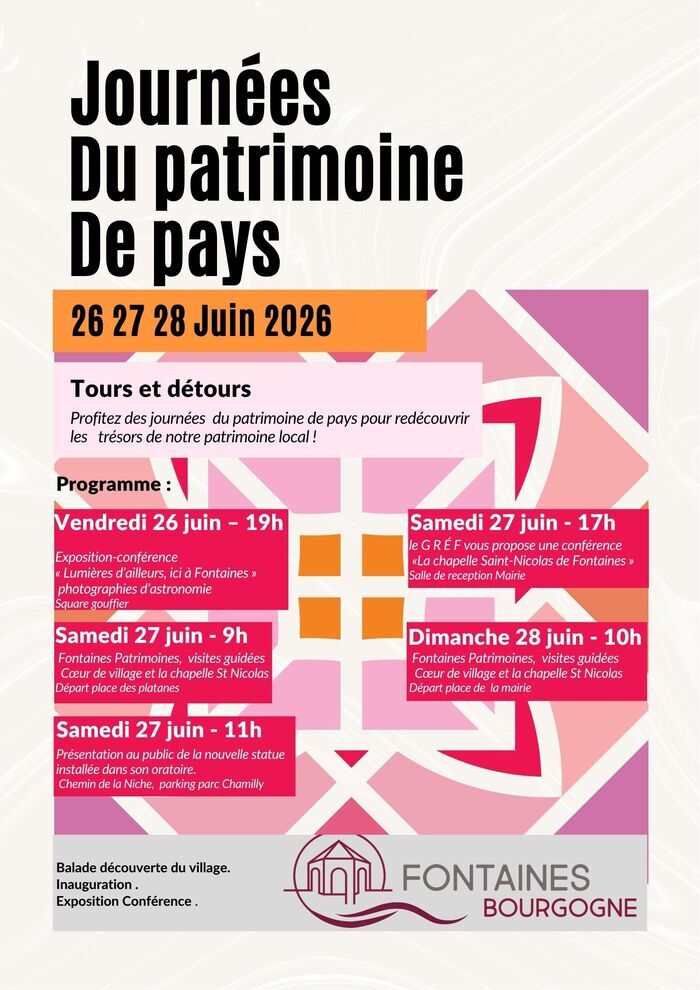 Au détour de Fontaines, départ, Fontaines