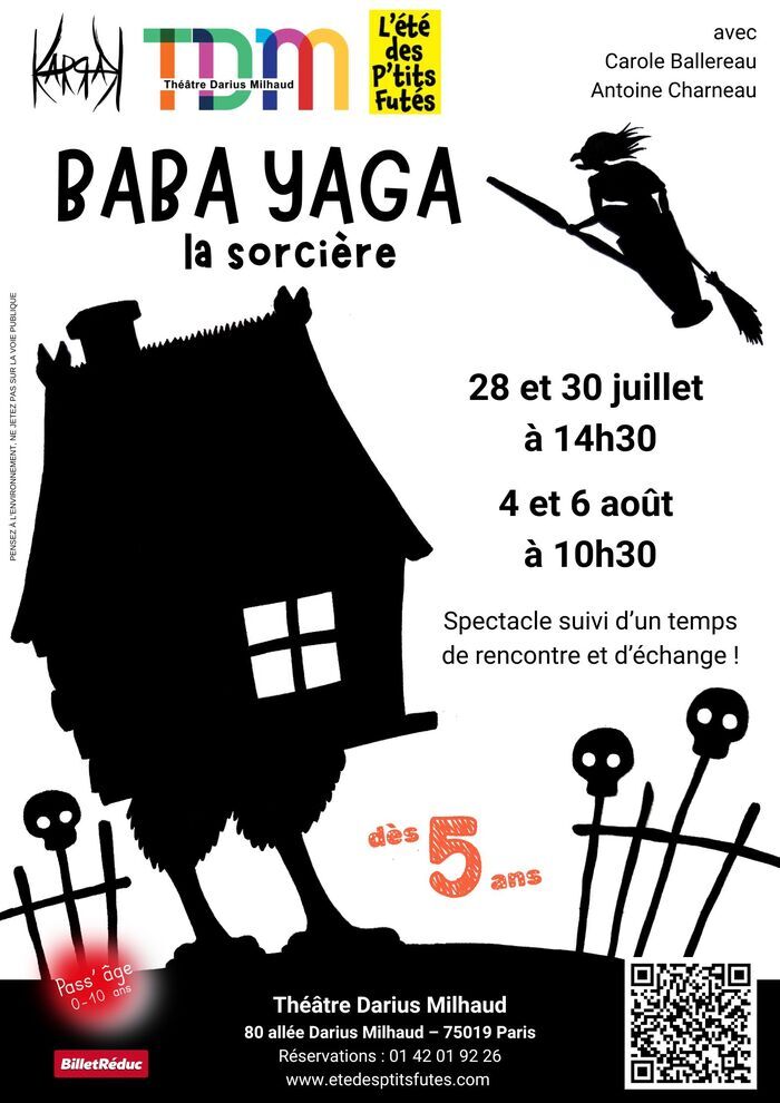 Baba Yaga la sorcière Théâtre Darius Milhaud, Paris Paris