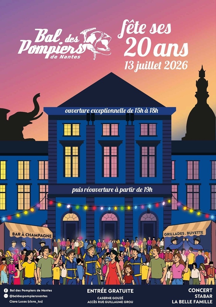 Bal des pompiers 2026 Caserne Gouzé Nantes