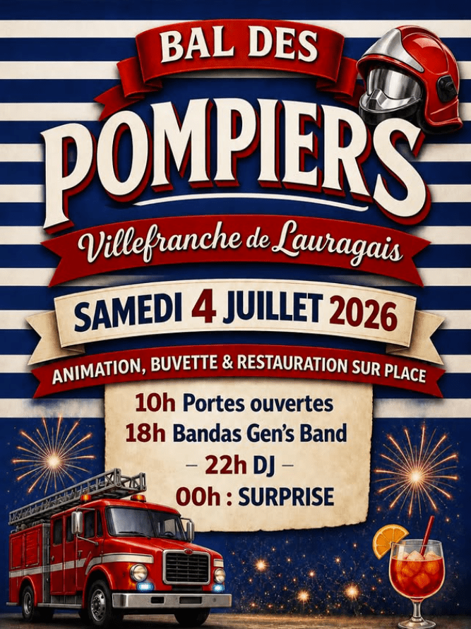 BAL DES POMPIERS AU CENTRE DE SECOURS Villefranche-de-Lauragais