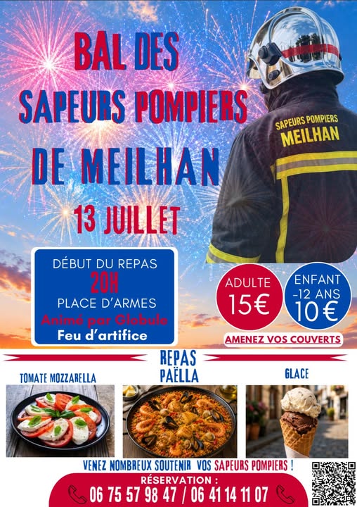 Bal des Sapeurs Pompiers de Meilhan sur Garonne Place d'Armes Meilhan-sur-Garonne 2026-07-13