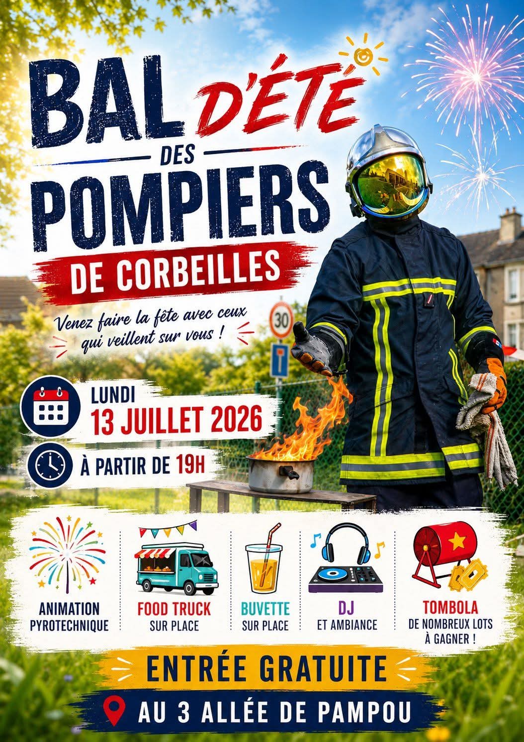 Bal d'été des pompiers Corbeilles 2026-07-13