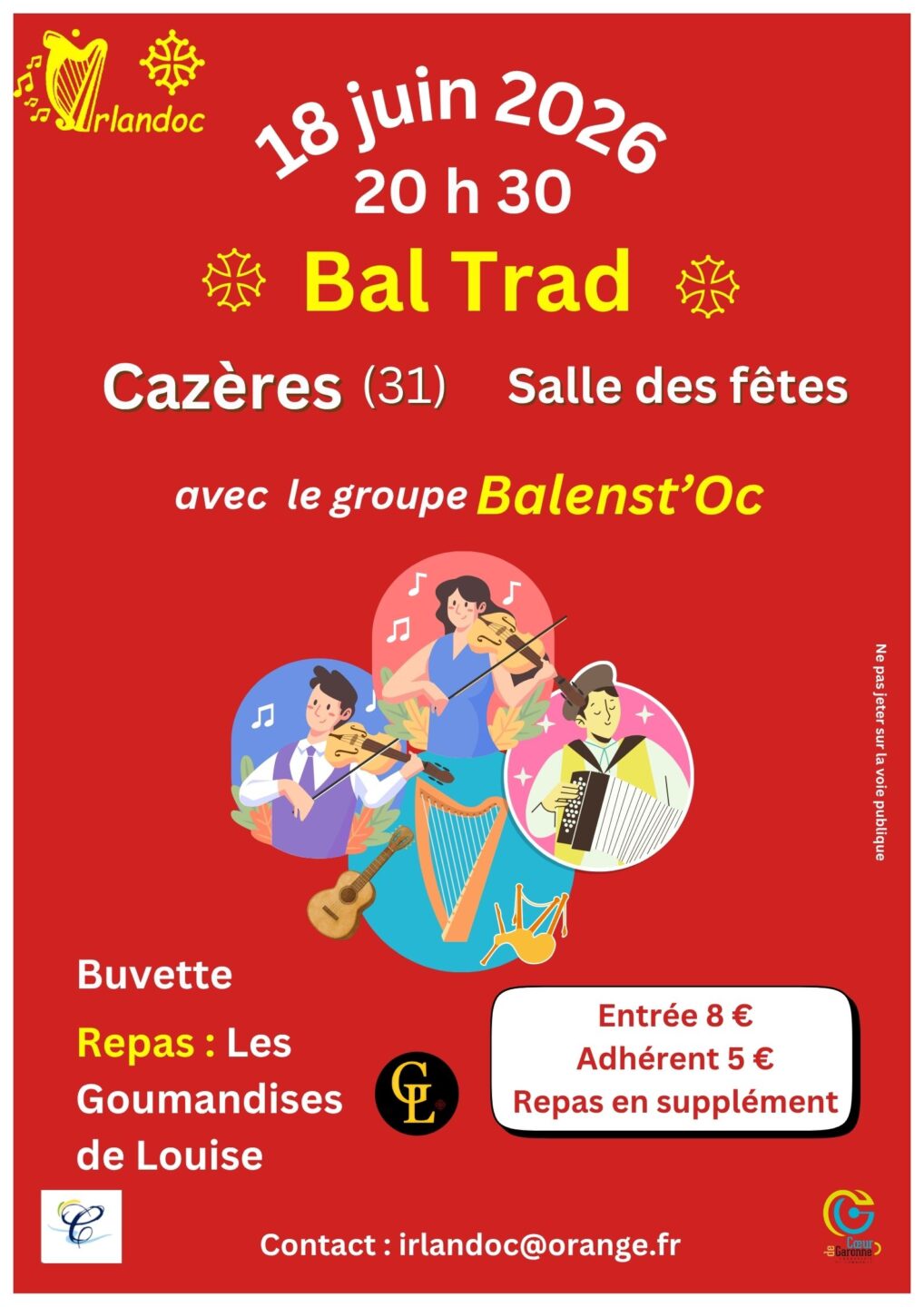 BAL TRADITIONNEL OCCITAN SALLE DES FETES MICHEL BON Cazères