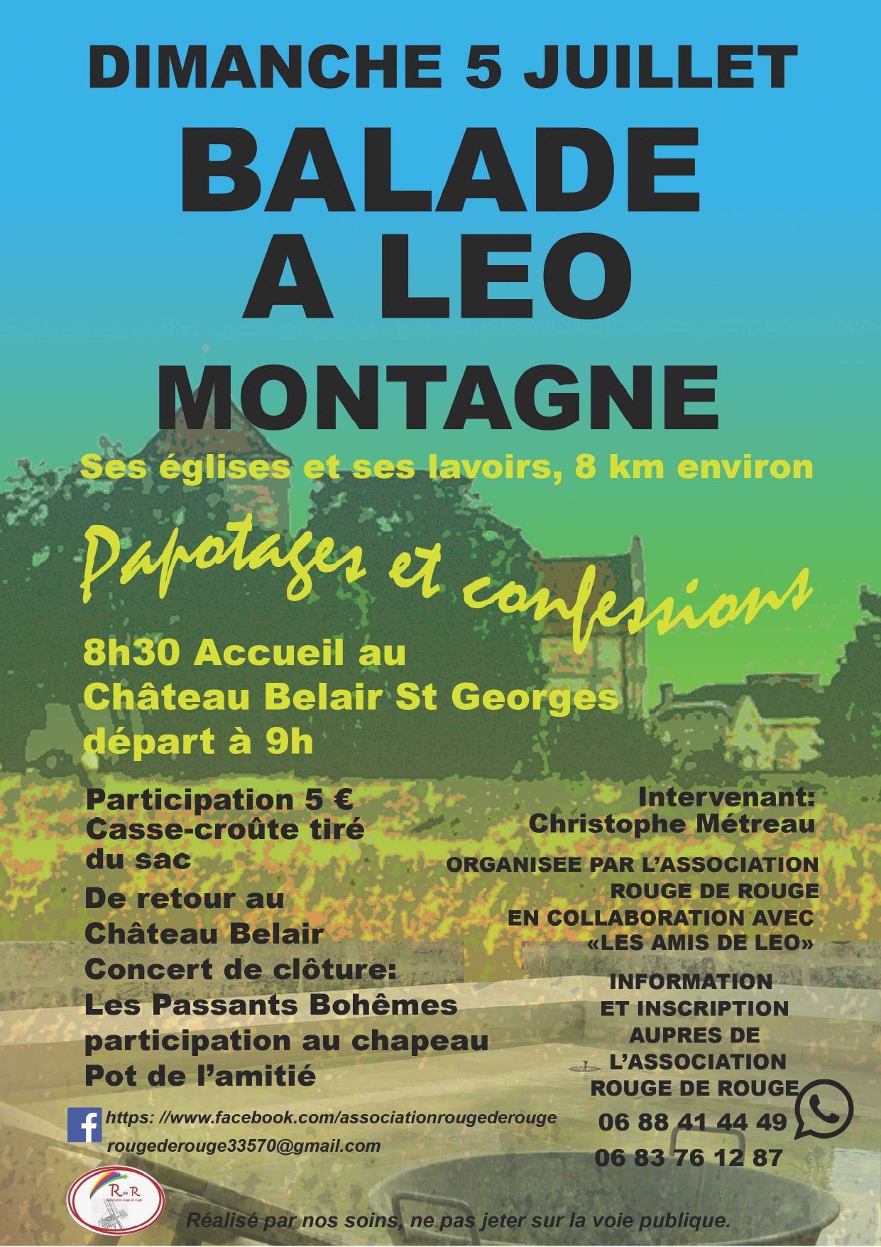 Balade à Léo au Château Belair St Georges Château Belair Saint-Georges Montagne 2026-07-05
