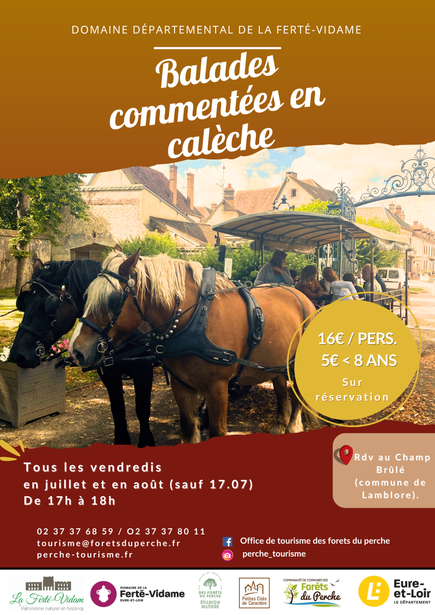 Balade en calèche commentée du Domaine de la Ferté-Vidame  La Ferté-Vidame