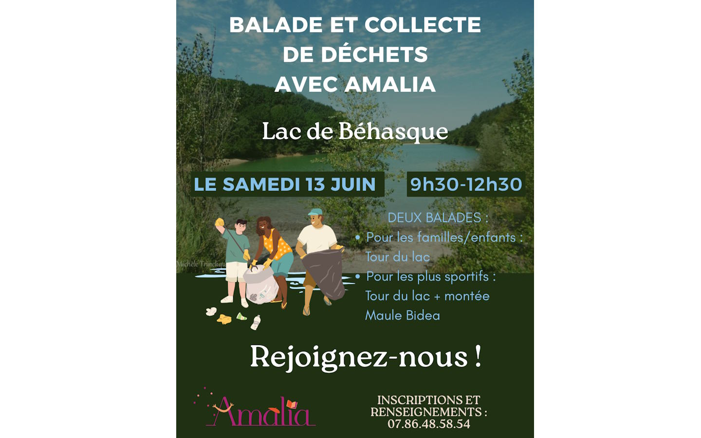 Balade et collecte de déchets Association Amalia Saint-Palais
