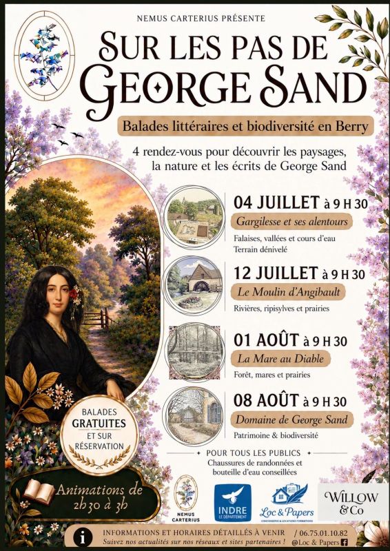 Balade littéraire et biodiversité en Berry à Gargilesse  Gargilesse-Dampierre