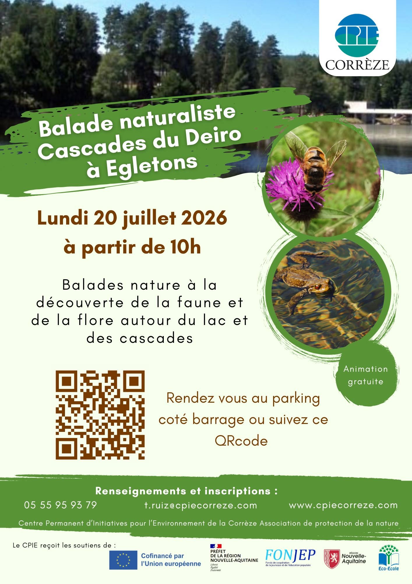 Balade naturaliste Place de la page Égletons 2026-07-20