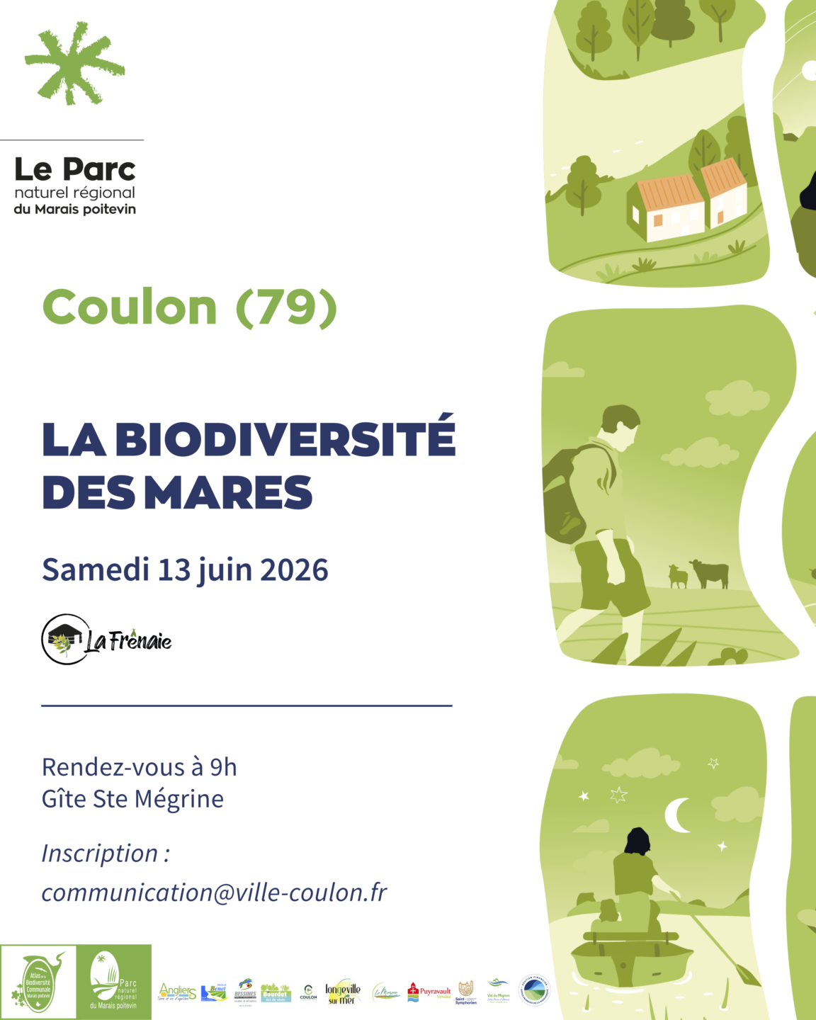 Balade nature La biodiversité des mares à Coulon Le Hameau de Sainte-Mégrine Coulon