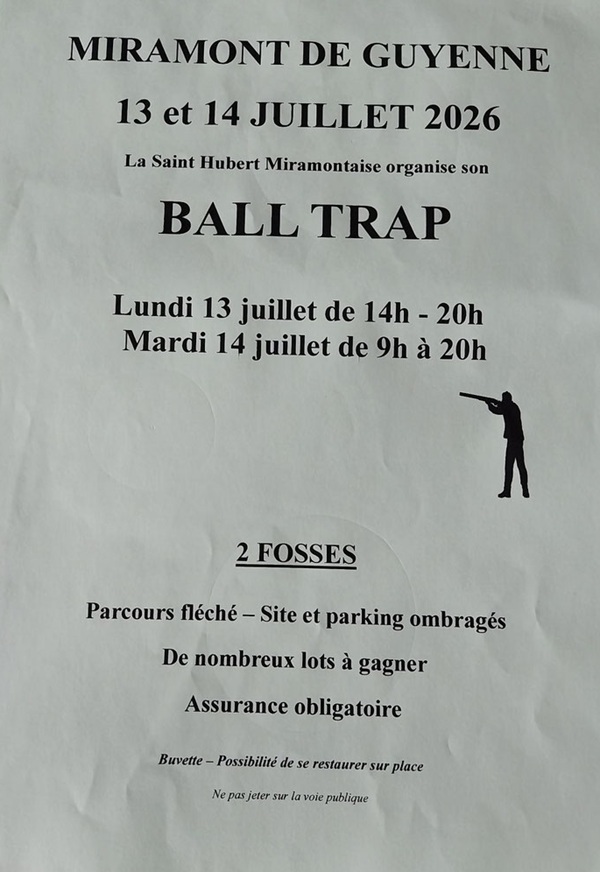Ball-trap Voie du roudié Miramont-de-Guyenne