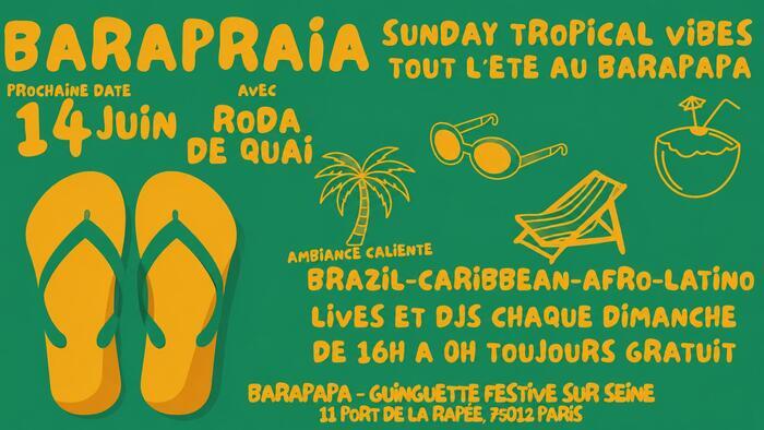 BARAPRAIA 14/6 – Sunday Tropical vibes au Barapapa ! Le Barapapa Paris