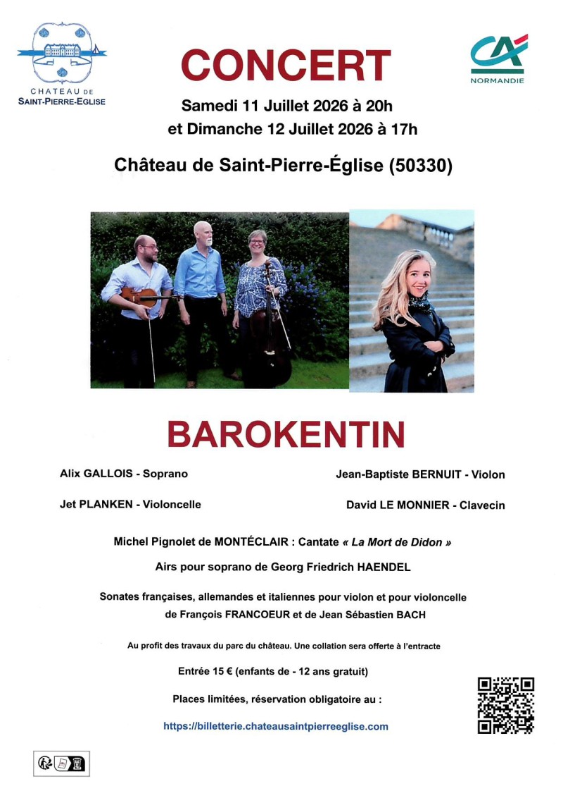 Barokentin en concert au château de Saint-Pierre-Eglise Château de Saint-Pierre-Eglise Saint-Pierre-Église