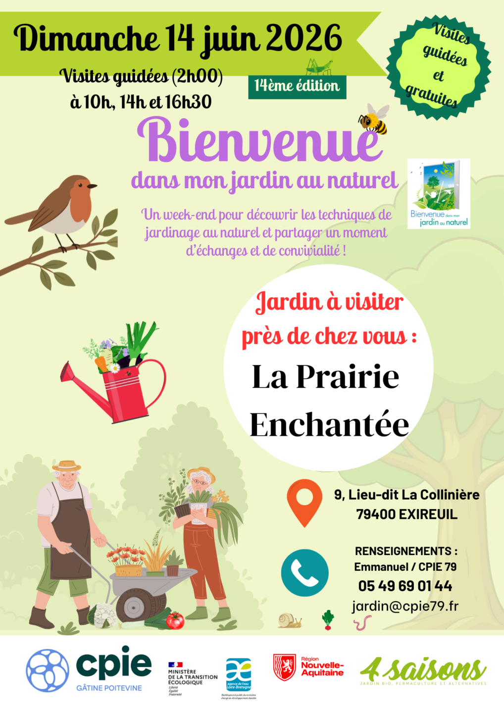 Bienvenue dans mon jardin au naturel La Prairie Enchantée Exireuil