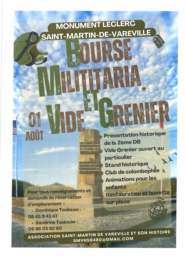 Bourse militaria et vide-greniers  Saint-Martin-de-Varreville
