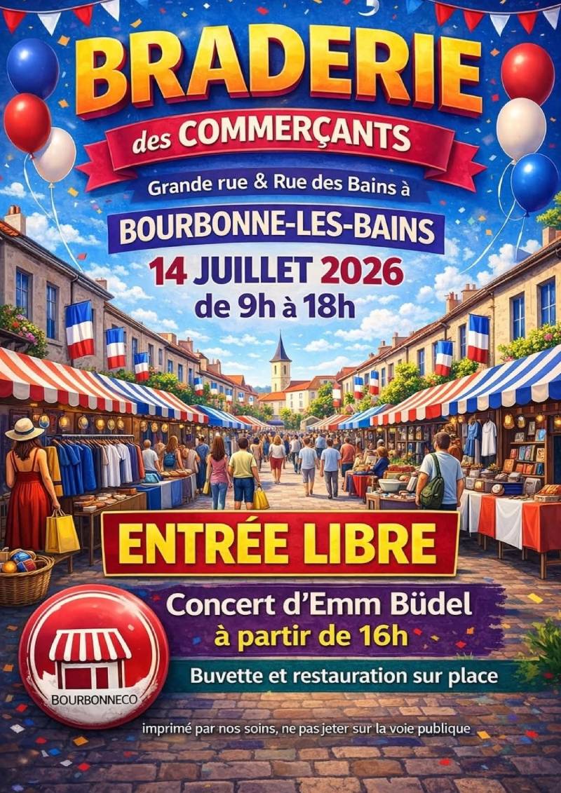 Braderie des commerçants  Bourbonne-les-Bains