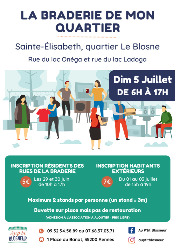 BRADERIE SAINTE-ELISABETH, Rue du Lac Onega et les rues adjacentes – Rennes, Rennes