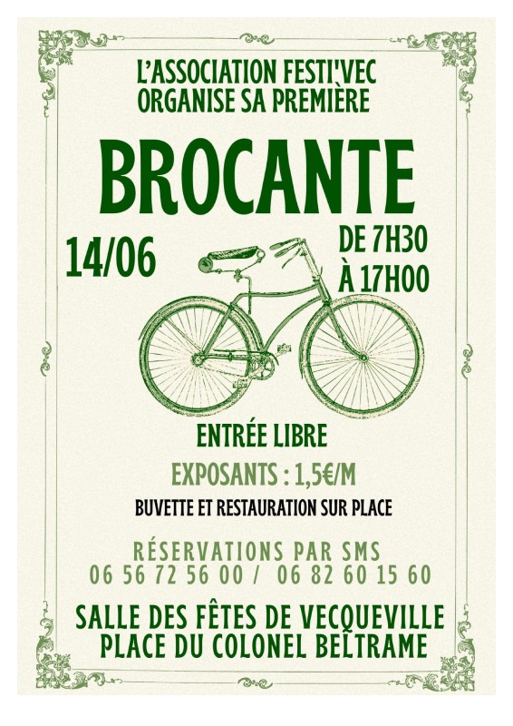 Brocante de l’association FESTI’VEC de Vecqueville Vecqueville