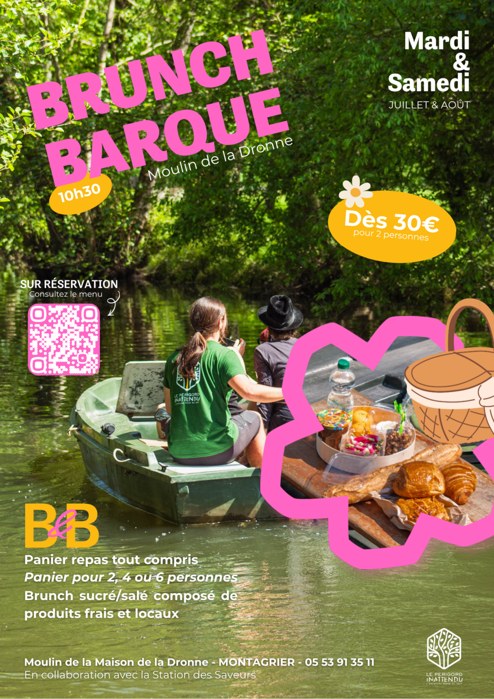 Brunch Barque sur la Dronne 134 Moulin du Pont Montagrier 2026-07-04