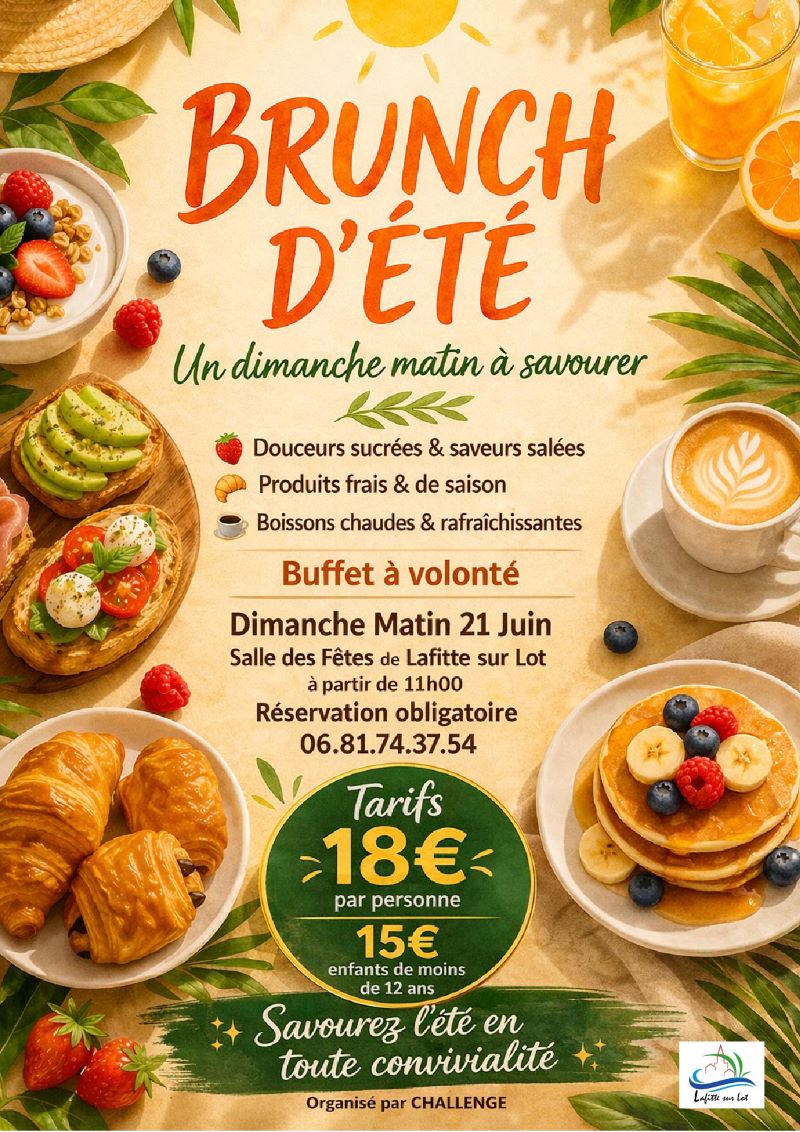 Brunch d’été à Lafitte sur Lot Lafitte-sur-Lot