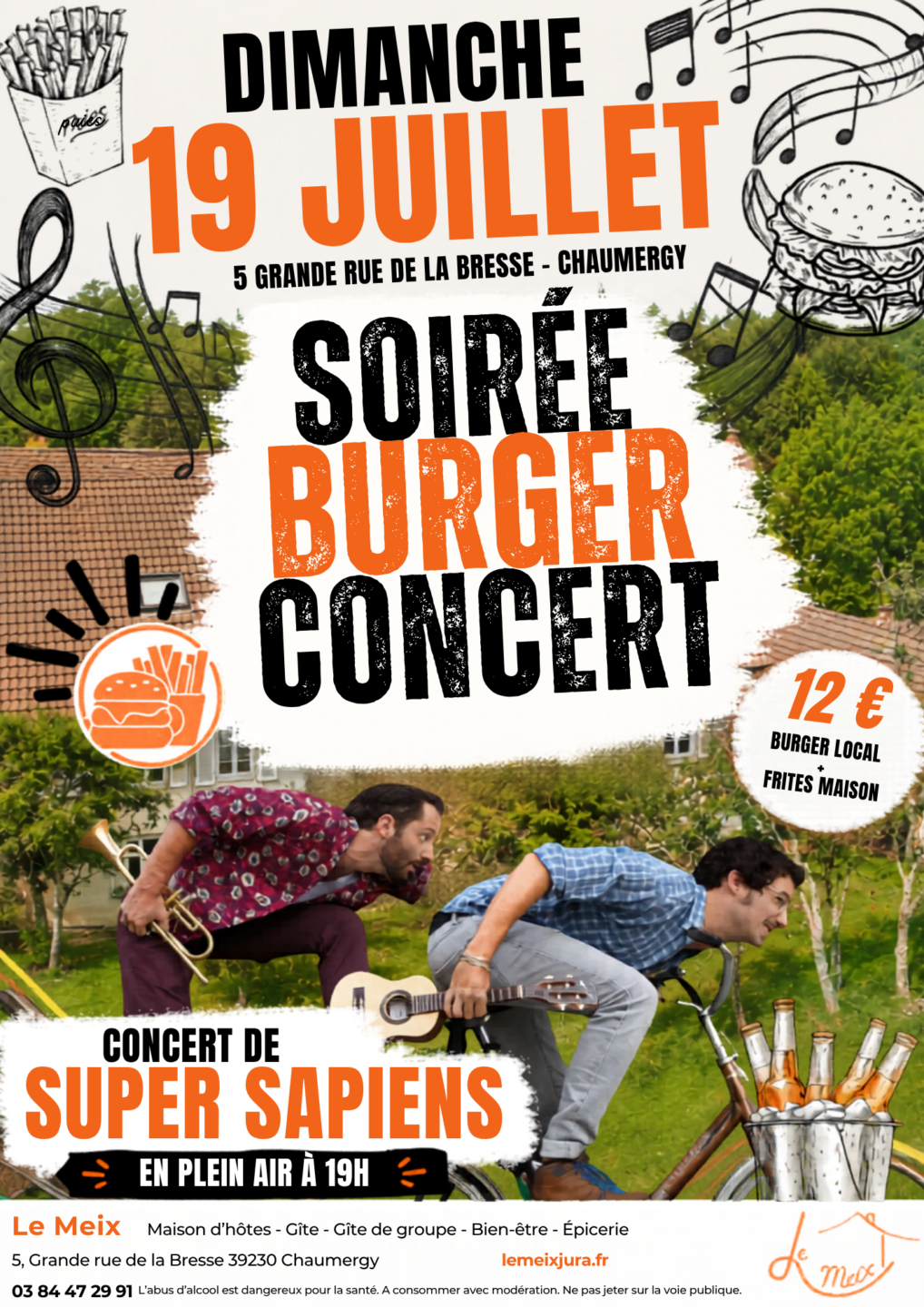 Burger Concert au Meix Chaumergy