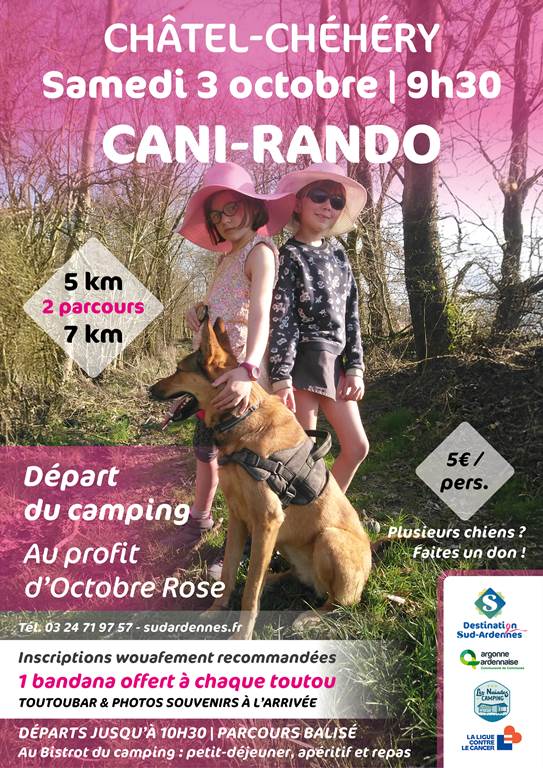 Cani-rando rose  Chatel-Chéhéry