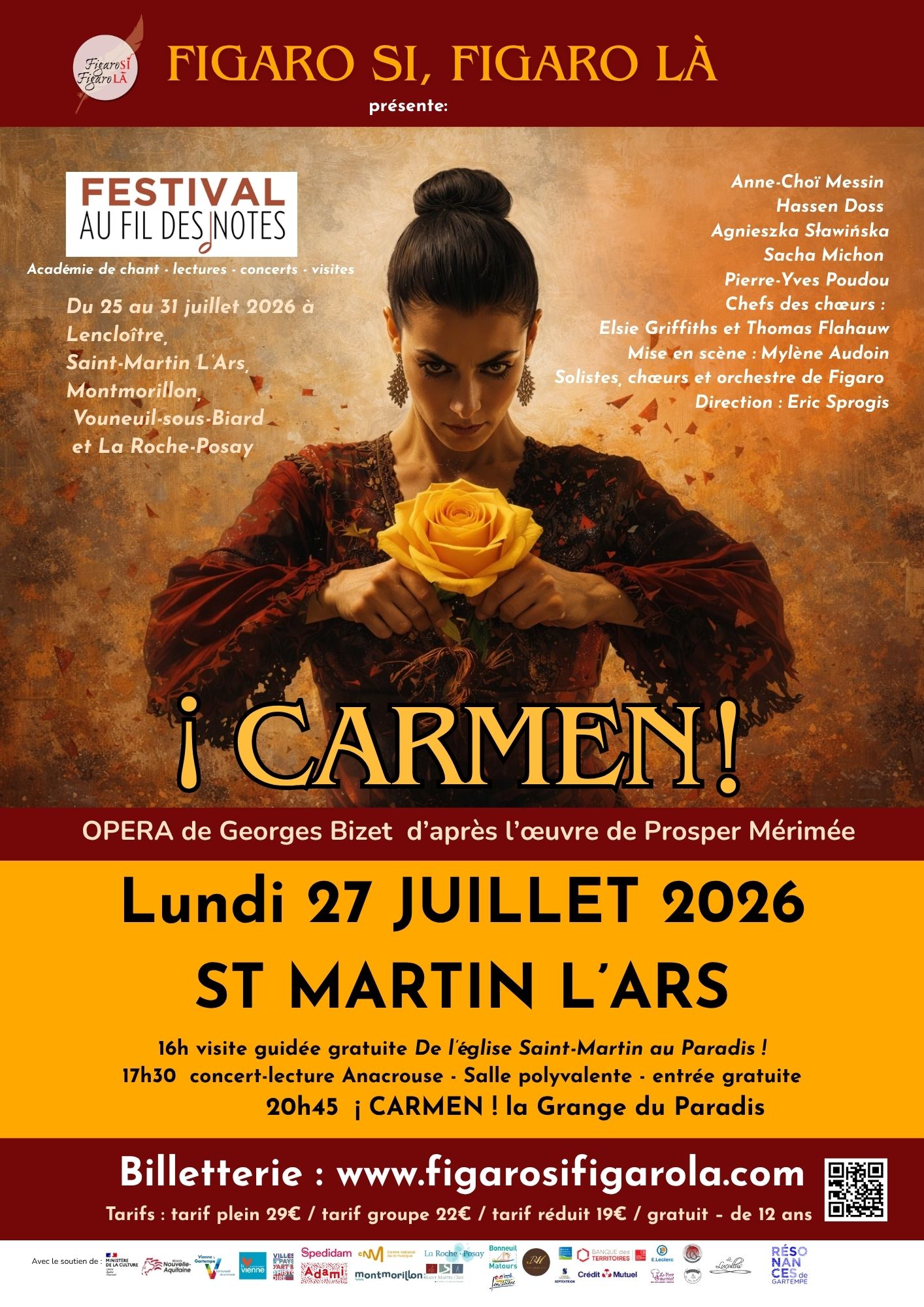 Carmen ! opéra de G.Bizet par la Cie Figaro Si Figaro Là Grange du Paradis Saint-Martin-l'Ars 2026-07-27