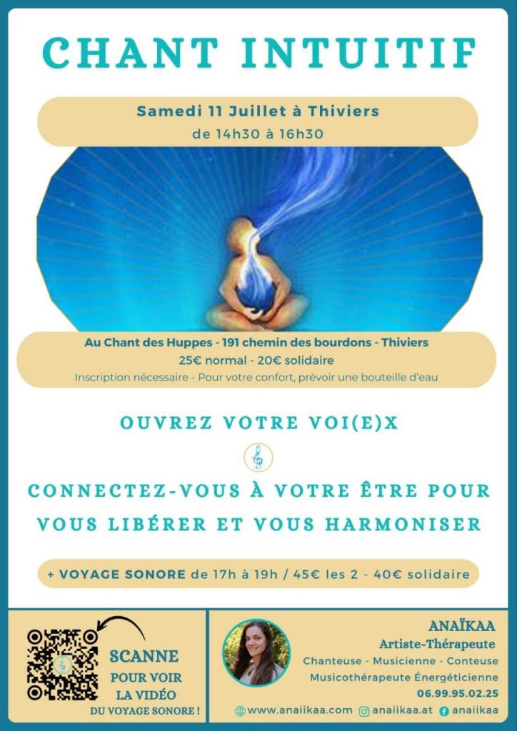 Cercle de Chant Intuitif avec Anaïkaa Thiviers