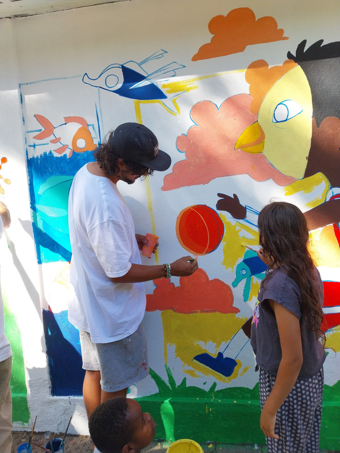 Chantier Fresque participative Jardins de la rue des Sables d&rsquo;Olonne Nantes