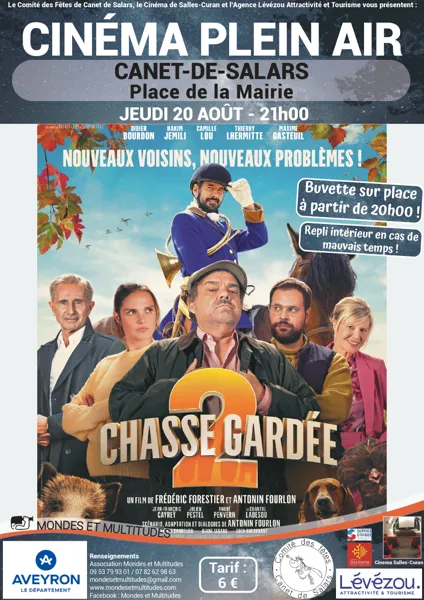 Chasse gardée Cinéma plein air  Canet-de-Salars