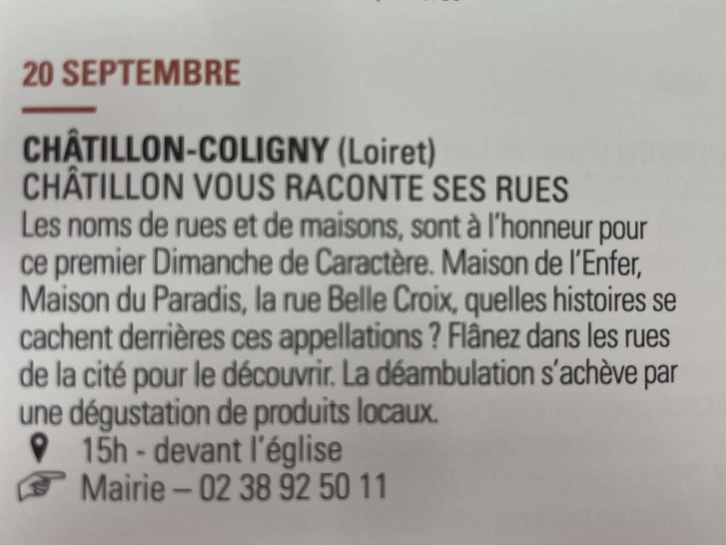 Châtillon vous raconte ses rues Châtillon-Coligny 2026-09-20